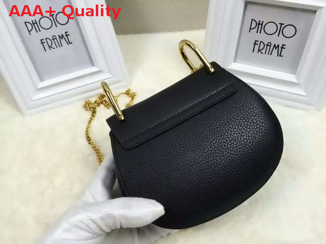 Chloe Nano Drew Bag In Black Grained Calfskin Replica