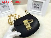 Chloe Nano Drew Bag In Black Grained Calfskin Replica