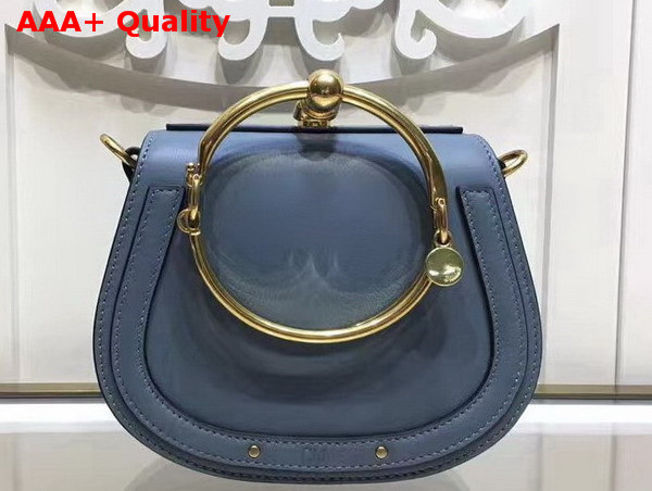 Chloe Nile Bracelet Bag in Cloudy Blue Smooth and Suede Calfskin Replica