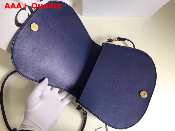 Chloe Nile Bracelet Bag in Navy Blue Smooth and Suede Calfskin Replica