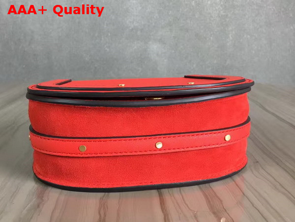 Chloe Nile Bracelet Bag in Red Smooth and Suede Calfskin Replica
