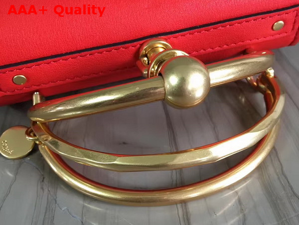 Chloe Nile Bracelet Bag in Red Smooth and Suede Calfskin Replica