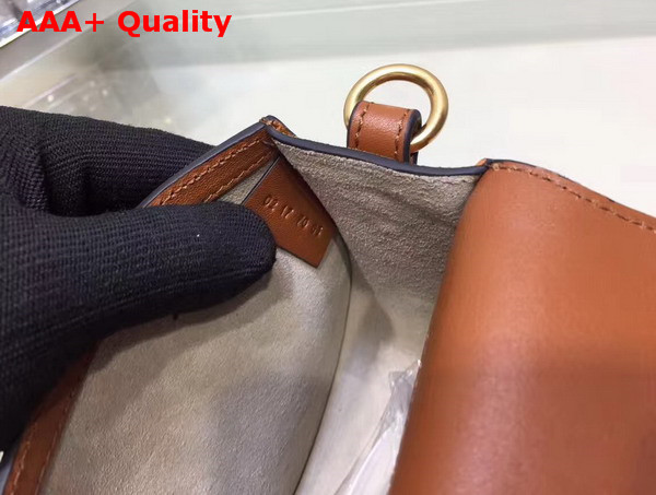 Chloe Nile Bracelet Bag in Smooth and Suede Calfskin Caramel Replica