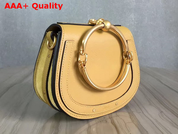 Chloe Nile Bracelet Bag in Yellow Smooth and Suede Calfskin Replica