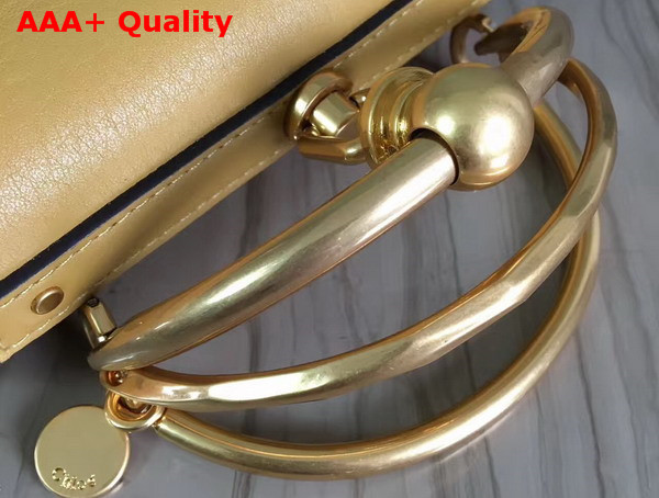 Chloe Nile Bracelet Bag in Yellow Smooth and Suede Calfskin Replica