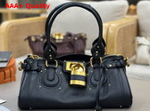 Chloe Paddington Bag in Black Grained Leather Replica