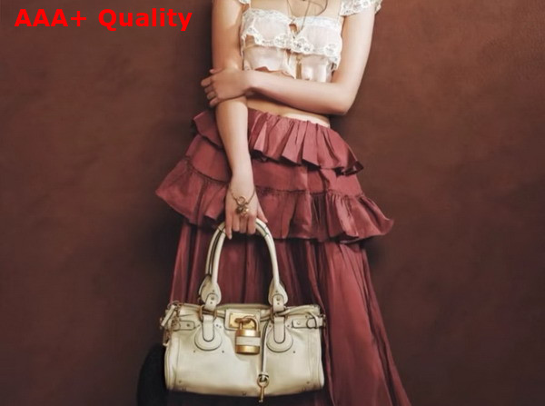 Chloe Paddington Bag in Cloudy Cream Grained Leather Replica