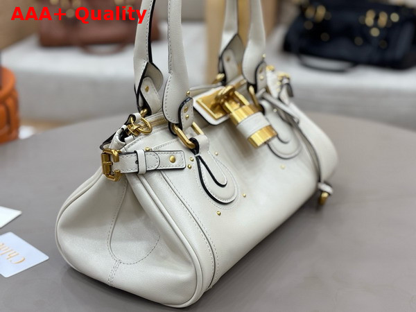 Chloe Paddington Bag in Cloudy Cream Grained Leather Replica