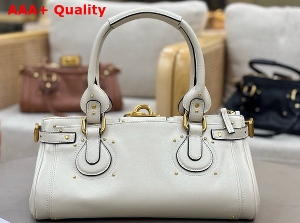 Chloe Paddington Bag in Cloudy Cream Grained Leather Replica