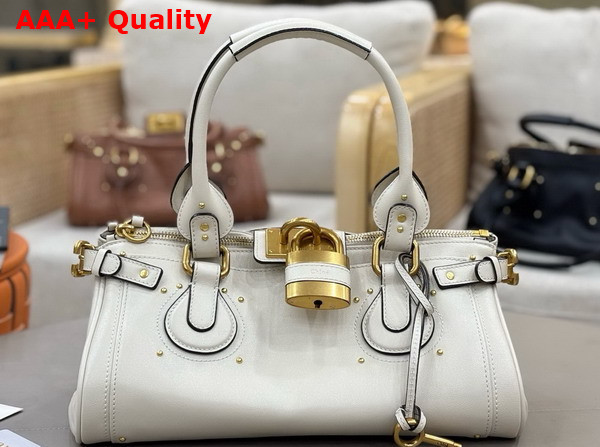Chloe Paddington Bag in Cloudy Cream Grained Leather Replica