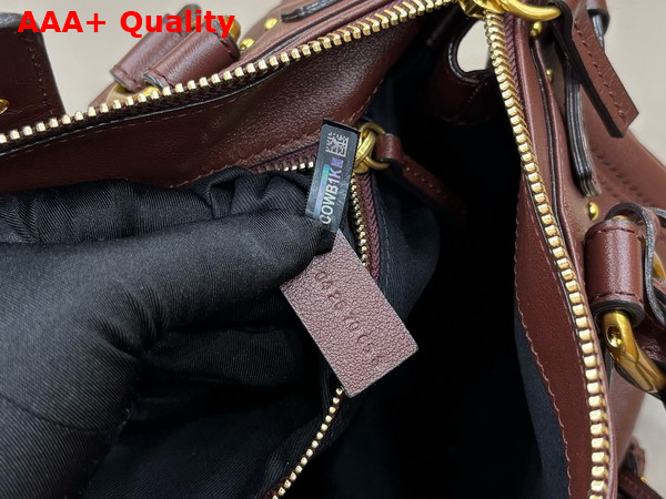 Chloe Paddington Bag in Crafty Grenat Leather Replica