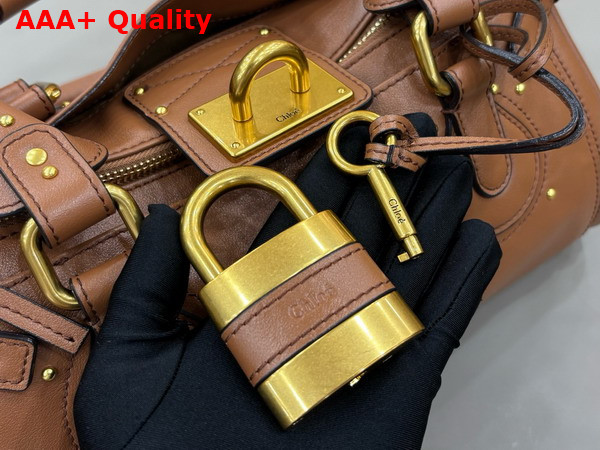 Chloe Paddington Bag in Mustang Brown Grained Leather Replica