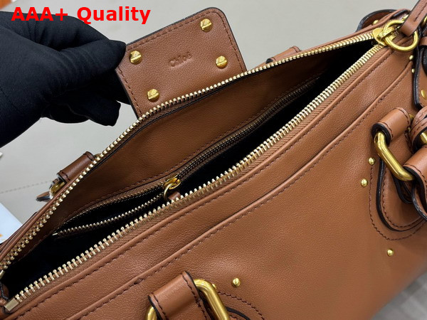 Chloe Paddington Bag in Mustang Brown Grained Leather Replica