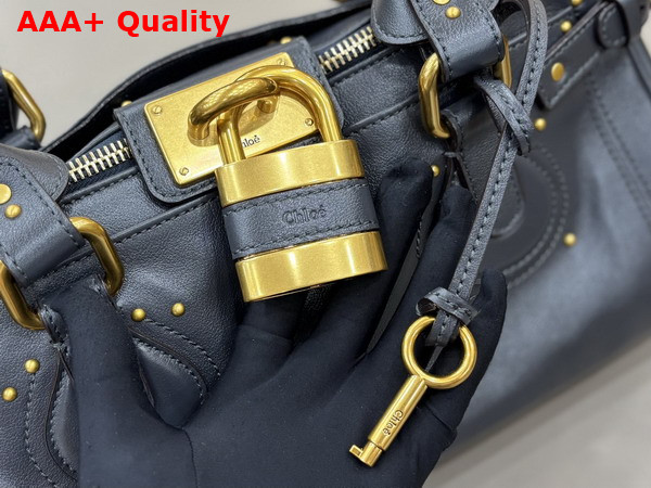 Chloe Paddington Bag in Steel Grey Grained Leather Replica