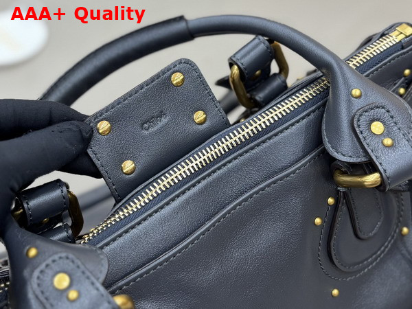 Chloe Paddington Bag in Steel Grey Grained Leather Replica