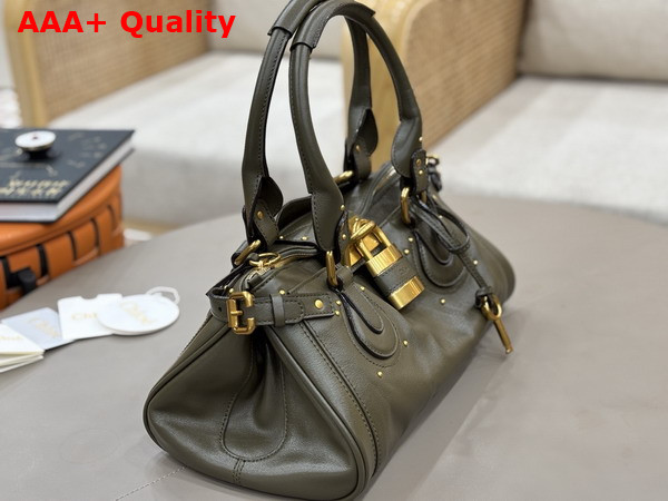 Chloe Paddington Bag in Winter Ivy Grained Leather Replica