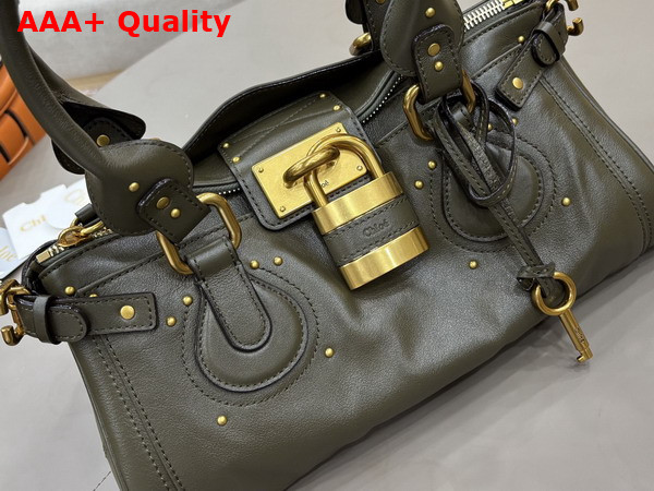 Chloe Paddington Bag in Winter Ivy Grained Leather Replica