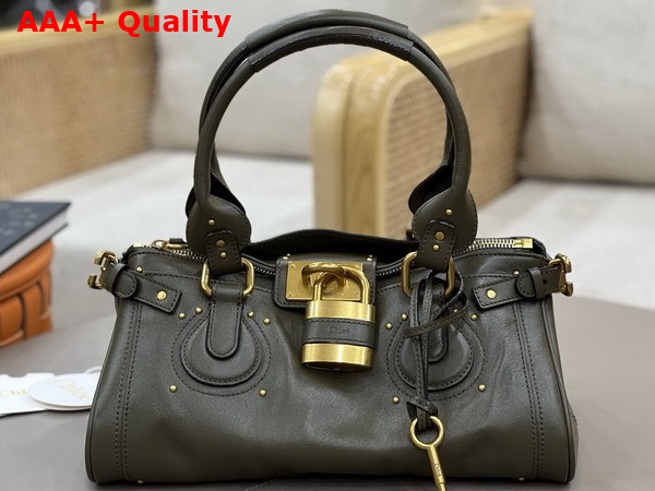 Chloe Paddington Bag in Winter Ivy Grained Leather Replica