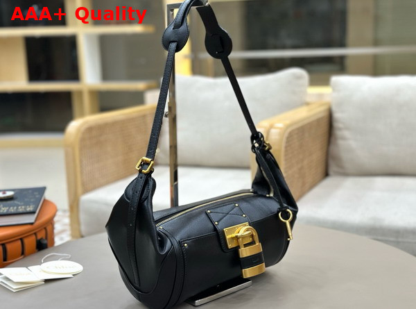 Chloe Paddington Crossbody Bag in Black Grained Leather Replica