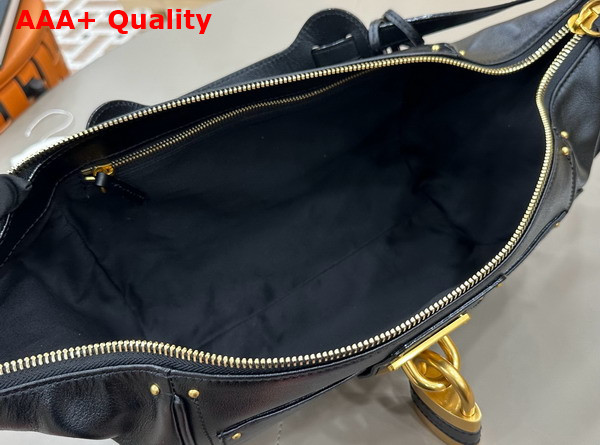 Chloe Paddington Crossbody Bag in Black Grained Leather Replica