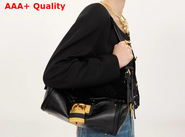 Chloe Paddington Crossbody Bag in Black Grained Leather Replica
