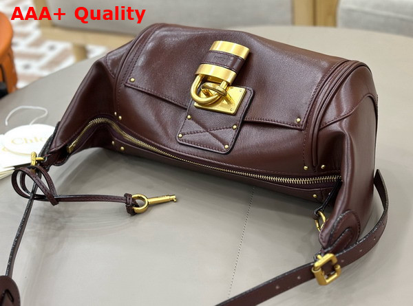 Chloe Paddington Crossbody Bag in Crafty Brown Grained Leather Replica