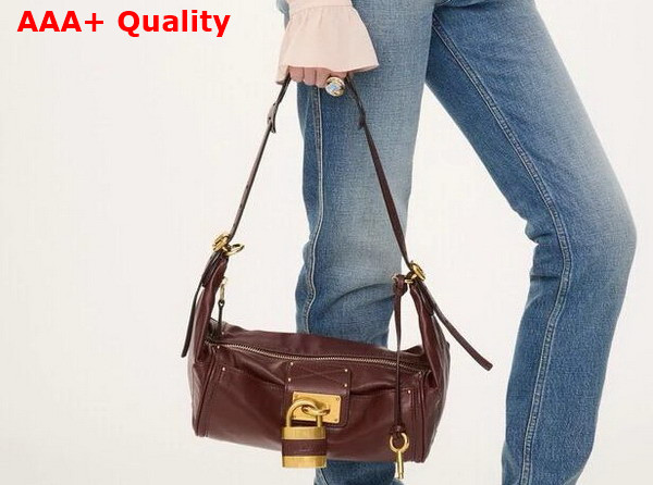 Chloe Paddington Crossbody Bag in Crafty Brown Grained Leather Replica