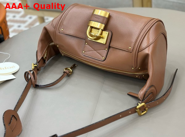 Chloe Paddington Crossbody Bag in Mustang Brown Grained Leather Replica