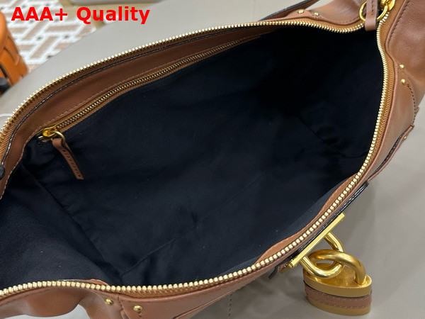 Chloe Paddington Crossbody Bag in Mustang Brown Grained Leather Replica