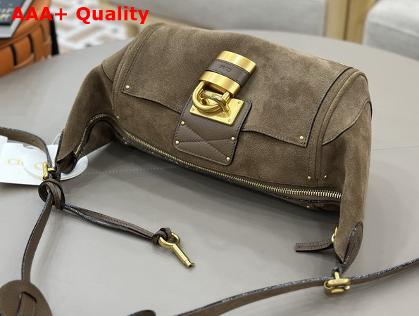 Chloe Paddington Crossbody Bag in Suede Leather Deep Khaki Replica