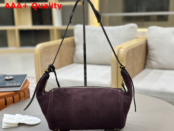 Chloe Paddington Crossbody Bag in Suede Leather Kohl Brown Replica