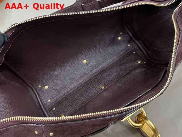 Chloe Paddington Crossbody Bag in Suede Leather Kohl Brown Replica