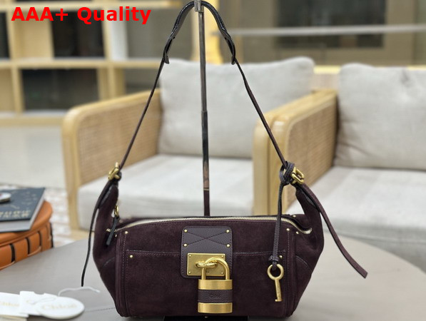 Chloe Paddington Crossbody Bag in Suede Leather Kohl Brown Replica