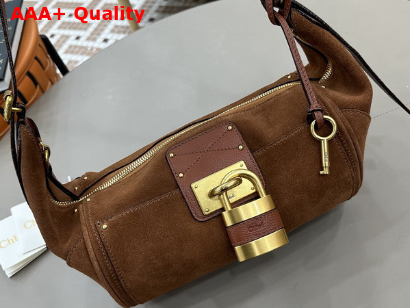 Chloe Paddington Crossbody Bag in Suede Leather Vintage Brown Replica
