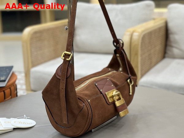 Chloe Paddington Crossbody Bag in Suede Leather Vintage Brown Replica