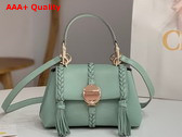 Chloe Penelope Mini Soft Shoulder Bag in Bay Green Nappa Lambskin with Leather Braids Replica