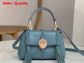 Chloe Penelope Mini Soft Shoulder Bag in Storm Blue Nappa Lambskin with Leather Braids Replica