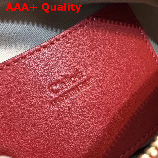 Chloe Signature Belt Bag in Earthy Red Smooth Calfskin with Embroidered Horses and Studs Replica