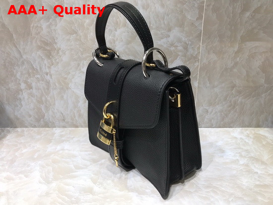 Chloe Small Aby Day Bag Grained and Shiny Calfskin Black Replica