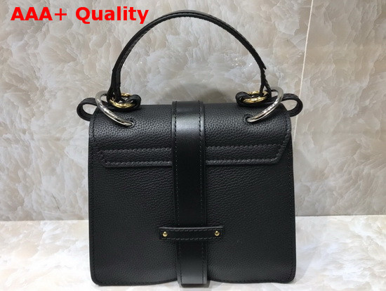 Chloe Small Aby Day Bag Grained and Shiny Calfskin Black Replica