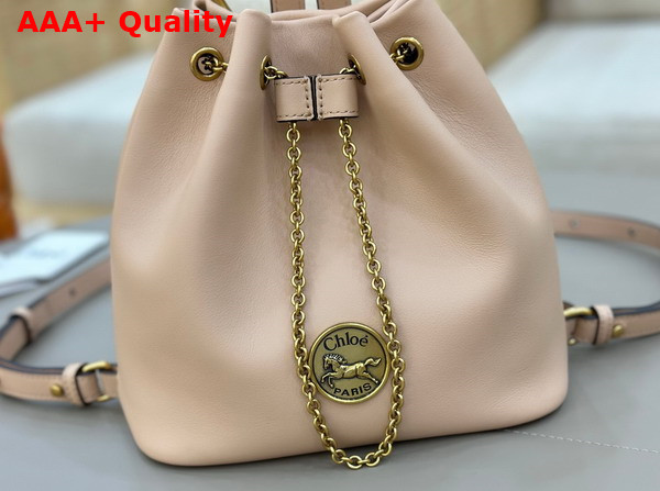 Chloe Small Bracelet Backpack in Beige Grained Leather Replica