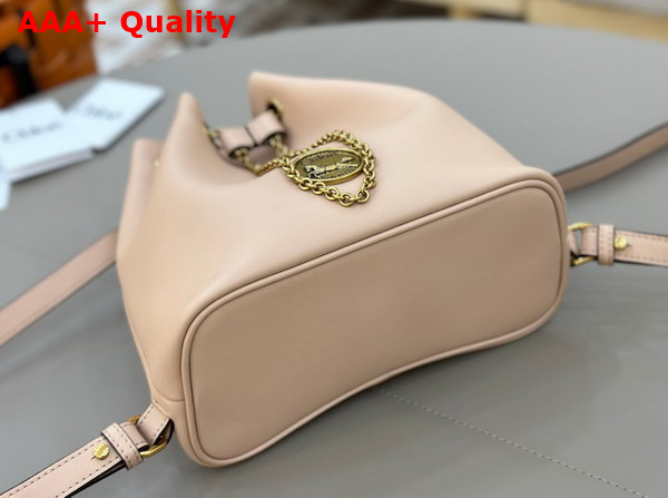 Chloe Small Bracelet Backpack in Beige Grained Leather Replica