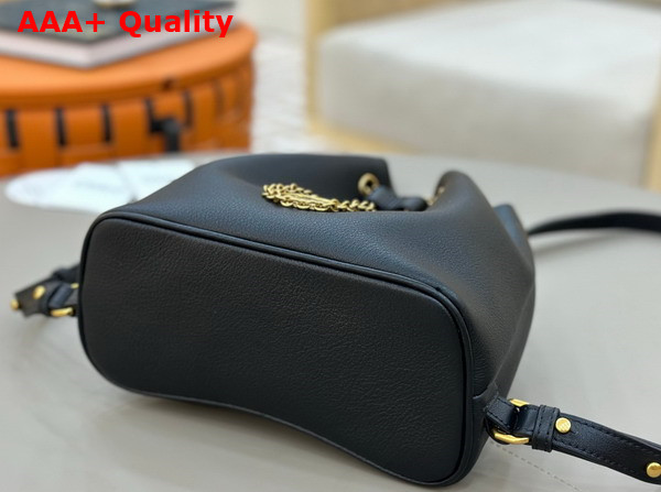 Chloe Small Bracelet Backpack in Black Grained Leather Replica