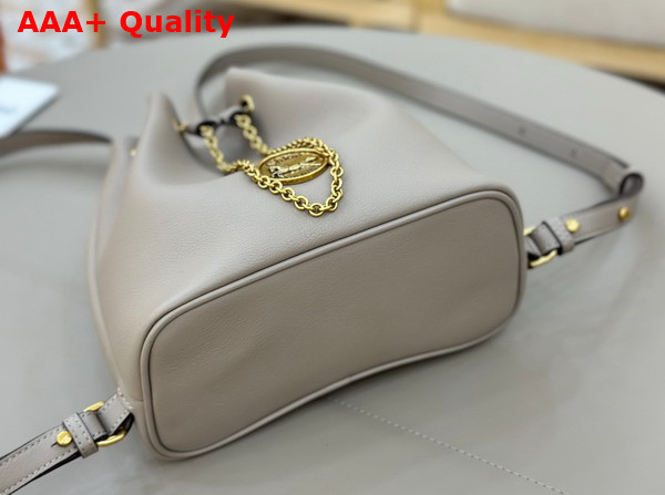 Chloe Small Bracelet Backpack in Motty Grey Grained Leather Replica