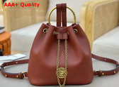Chloe Small Bracelet Backpack in Sepia Brown Grained Leather Replica