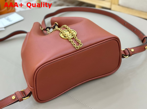 Chloe Small Bracelet Backpack in Sepia Brown Grained Leather Replica