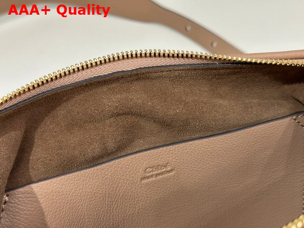 Chloe Small Bracelet Hobo Bag in Woodrose Grained Leather Replica