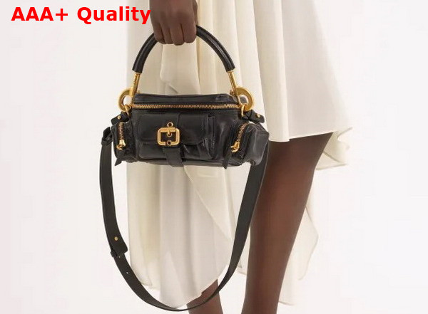 Chloe Small Camera Bag in Black Shiny Leather Replica