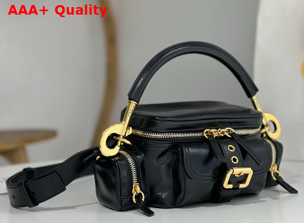 Chloe Small Camera Bag in Black Shiny Leather Replica