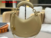 Chloe Small Chloe Banana Zipped Hobo in Beige Soft Leather Replica